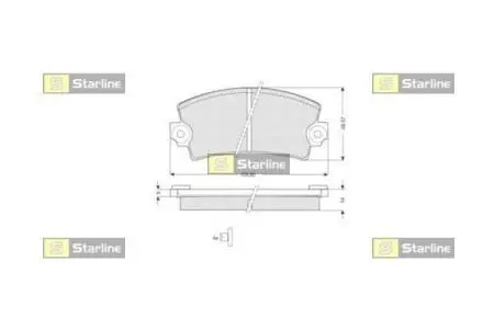 BDS175 Тормозные колодки к-кт. STARLINE підбір по vin на Brocar
