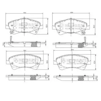 N3602133 Тормозные колодки к-кт. NIPPARTS подбор по vin на Brocar