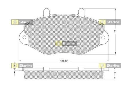 BDS137 Гальмівні колодки дискові STARLINE підбір по vin на Brocar