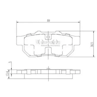 J3614007 Тормозные колодки к-кт. NIPPARTS подбор по vin на Brocar