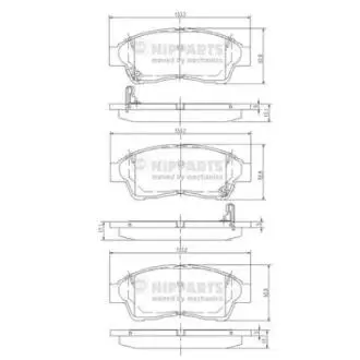 J3602064 Тормозные колодки к-кт. NIPPARTS подбор по vin на Brocar