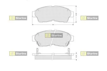 BDS094 Гальмівні колодки дискові STARLINE підбір по vin на Brocar