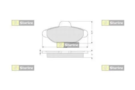 BDS070 Гальмівні колодки дискові STARLINE підбір по vin на Brocar