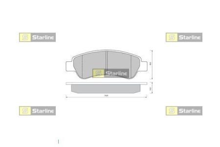 BDS405 Гальмівні колодки дискові STARLINE підбір по vin на Brocar