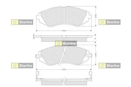 BDS188 Гальмівні колодки дискові STARLINE підбір по vin на Brocar
