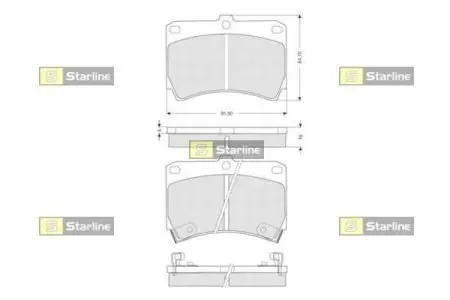BDS063 Тормозные колодки к-кт. STARLINE подбор по vin на Brocar