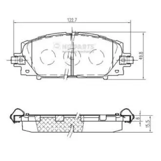 N3602148 Тормозные колодки к-кт. NIPPARTS подбор по vin на Brocar