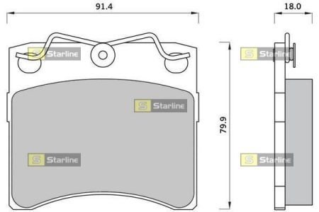 BDS398 Тормозные колодки к-кт. STARLINE підбір по vin на Brocar