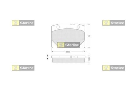 BDS196 Тормозные колодки к-кт. STARLINE подбор по vin на Brocar