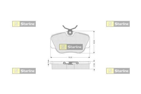 BDS155 Гальмівні колодки к-кт. STARLINE підбір по vin на Brocar