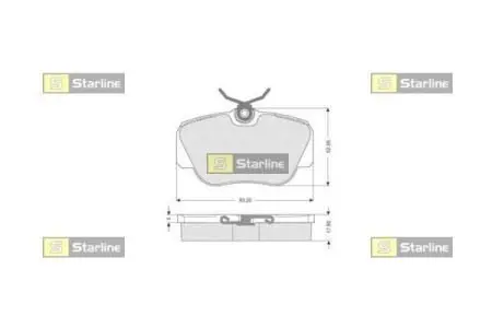 BDS155 Колодки тормозные дисковые, к-т. STARLINE подбор по vin на Brocar