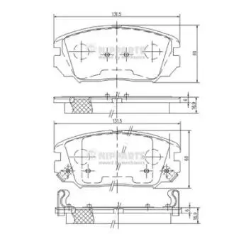 N3600543 Тормозные колодки к-кт. NIPPARTS подбор по vin на Brocar
