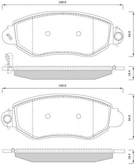 BDS244 Тормозные колодки к-кт. STARLINE підбір по vin на Brocar