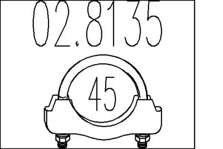028135 Хомут вихлопної системи MTS підбір по vin на Brocar