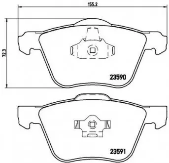 P86022 Тормозные колодки к-кт. BREMBO підбір по vin на Brocar