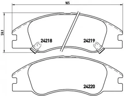 P30042 Тормозные колодки к-кт. BREMBO підбір по vin на Brocar