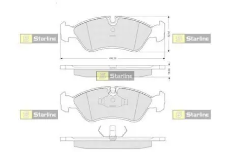 BDS037 Гальмівні колодки дискові STARLINE підбір по vin на Brocar