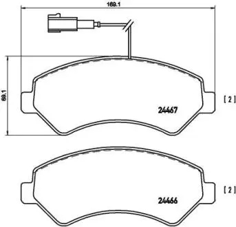 P23136 Тормозные колодки к-кт. BREMBO подбор по vin на Brocar