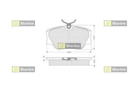 BDS104 Гальмівні колодки дискові STARLINE підбір по vin на Brocar