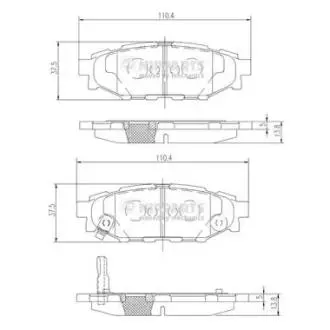 N3617004 Тормозные колодки к-кт. NIPPARTS подбор по vin на Brocar