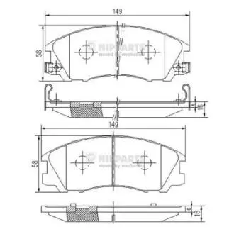 J3600534 Тормозные колодки к-кт. NIPPARTS подбор по vin на Brocar