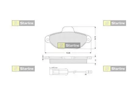 BDS057 Гальмівні колодки дискові STARLINE підбір по vin на Brocar