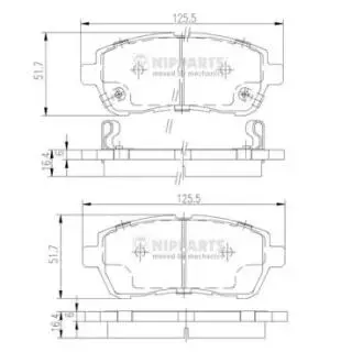 N3606022 Тормозные колодки к-кт. NIPPARTS подбор по vin на Brocar