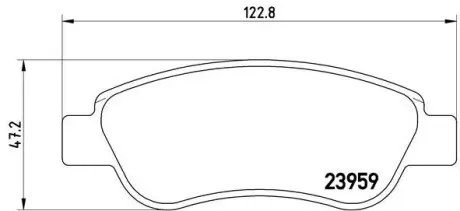 P61081 Гальмівні колодки дискові BREMBO підбір по vin на Brocar