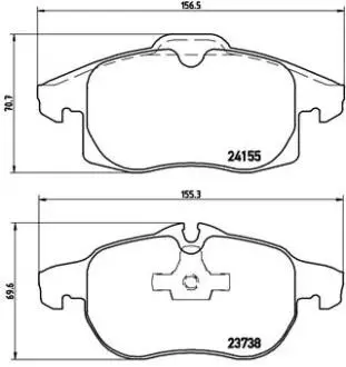 P10011 Гальмівні колодки дискові BREMBO підбір по vin на Brocar