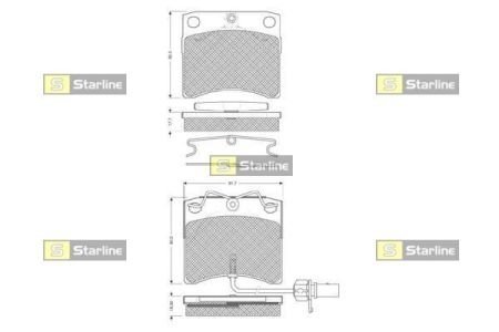 BDS305 Тормозные колодки к-кт. STARLINE підбір по vin на Brocar