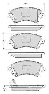 BDS838P Тормозные колодки к-кт. STARLINE подбор по vin на Brocar