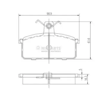 J3608008 Гальмівні колодки к-кт. NIPPARTS підбір по vin на Brocar