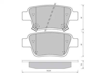 BDS834P Тормозные колодки к-кт. STARLINE підбір по vin на Brocar