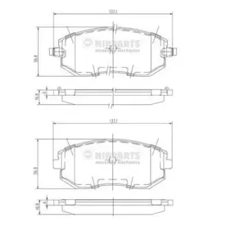 J3607015 Тормозные колодки к-кт. NIPPARTS подбор по vin на Brocar