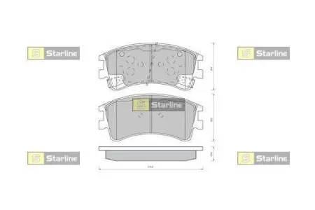 BDS431 Тормозные колодки к-кт. STARLINE підбір по vin на Brocar