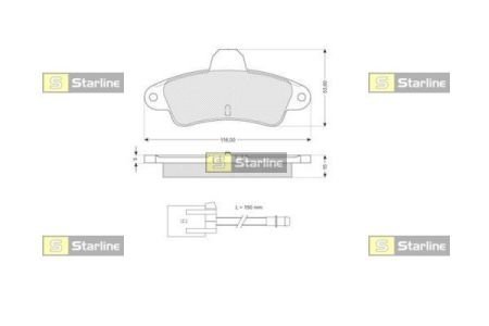 BDS176 Тормозные колодки к-кт. STARLINE підбір по vin на Brocar