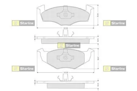 BDS118 Гальмівні колодки к-кт. STARLINE підбір по vin на Brocar