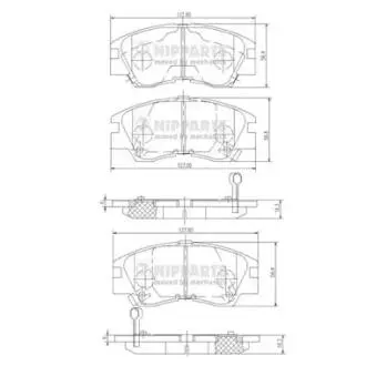 J3605027 Тормозные колодки к-кт. NIPPARTS подбор по vin на Brocar