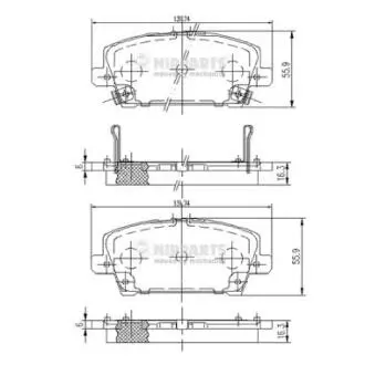 J3604065 Гальмівні колодки NIPPARTS підбір по vin на Brocar