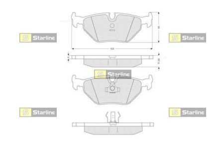 BDS131 Тормозные колодки к-кт. STARLINE підбір по vin на Brocar