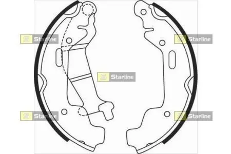 BC08110 Гальмівні колодки барабанні STARLINE підбір по vin на Brocar