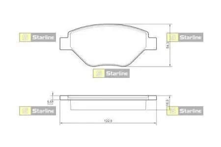 BDS435 Гальмівні колодки дискові STARLINE підбір по vin на Brocar