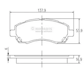 J3607012 Тормозные колодки к-кт. NIPPARTS подбор по vin на Brocar