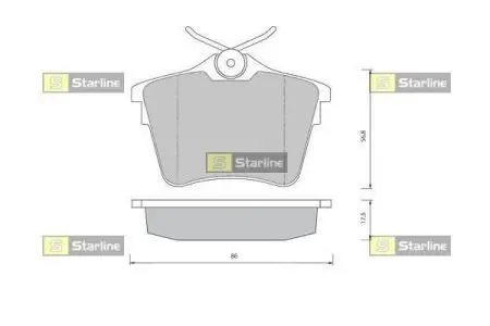 BDS419 Тормозные колодки к-кт. STARLINE подбор по vin на Brocar