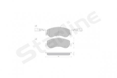 BDS848P Гальмівні колодки дискові STARLINE підбір по vin на Brocar