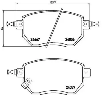 P56051 Гальмівні колодки дискові BREMBO підбір по vin на Brocar