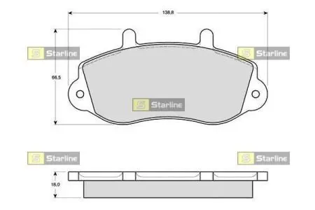 BDS315 Гальмівні колодки дискові STARLINE підбір по vin на Brocar