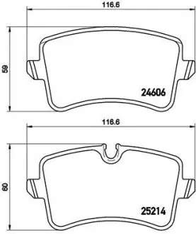 P85119 Колодки гальмівні дискові задні BREMBO підбір по vin на Brocar