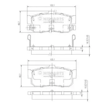 J3611034 Тормозные колодки к-кт. NIPPARTS подбор по vin на Brocar