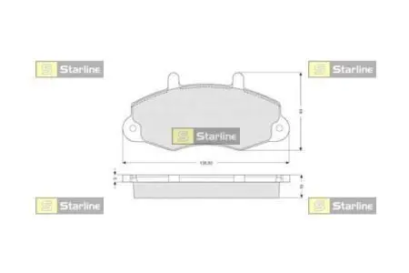 BDS039 Гальмівні колодки дискові STARLINE підбір по vin на Brocar